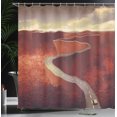 thumbnail image 4 of Ambesonne Fantasy Art Shower Curtain, Windy Road Clouds, 69"Wx75"L, Dark Orange Cream, 4 of 5