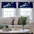 thumbnail image 5 of LALILO Kitchen Curtain Valance Orange Beautiful Natural Teal Rod Pocket Window Curtain 52"x 18" Set of 2, 5 of 7