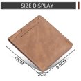 thumbnail image 2 of Leather Bifold Wallets For Men, Slim Minimalist Mens Wallet, Gifts For Dad Birthday Fathers Day - yellowish brown, 2 of 6