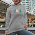 thumbnail image 2 of It's the Most Wonderful Time of the Year with Christmas Trees Art Merch Gift, Heather Grey Hooded Sweatshirt or Hoodie, Large, 2 of 5