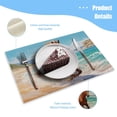 thumbnail image 3 of BaHomeck placemats Set of 4 rectangle Linen Cotton Placemats for Dining Table Washable Heat Resistant,18*12inch,Horse Running Beside Beach In Summer, 3 of 4