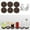 Coffee CO, variant on Naittoop 6 Pcs Rope Round Drink Coasters with Holder Washable Braided Woven Cotton Coasters for Dining Table Heat Resistant Non-Slip Circle Coasters Farmhouses Home Decor Mats 4.4 in Black