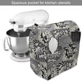 thumbnail image 2 of Comics Stand Mixer Cover, Bubbly Poof Boom Omg Bubbly Calligraphy Design in Clouds Smoke Burst, Kitchen Appliance Organizer Bag Cover with Pockets, 5 Quarts, Dark Night Blue Eggshell, by Ambesonne, 2 of 4