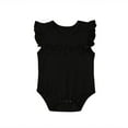 thumbnail image 1 of Baby Girls Summer Sleeveless Romper Solid Color  Collar Ruffle Jumpsuit, 1 of 8