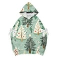 thumbnail image 4 of YueHuiYing Womens Bow Graphic Hoodie Cute Bow Sweater Oversized Long Sleeve Sweatshirt Drop Shoulder Pullover Tops, 4 of 5