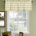 thumbnail image 3 of Yellow Striped Curtain Valances for Windows, Kitchen Valance Window Treatments Panel 2 Pack, Farmhouse Vintage Stripes Rod Pocket Short Curtains for Bathroom Bedroom 60 x 18 Inch, 3 of 8