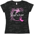 thumbnail image 3 of Inktastic Breast Cancer Survivor-butterfly Ribbon Women's T-Shirt, 3 of 5