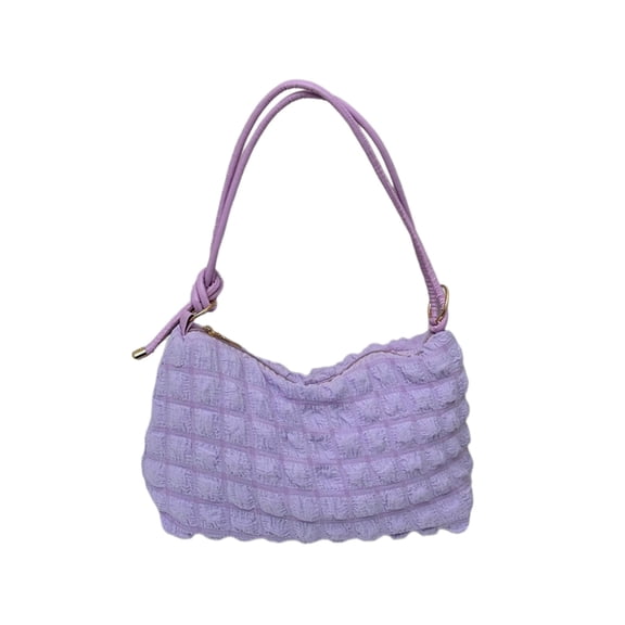 Btomtd Women's Puff Tote Bag, Casual Fashion Shoulder Bag and Handbag, Practical Large Capacity Crossbody Bag and Purse, Purple