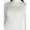 thumbnail image 2 of Time and Tru Women's Rib Turtleneck Sweater, Lightweight, Size XS-XXXL, 2 of 3