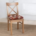 thumbnail image 3 of Ellis Bella Rose Stylish Medium Scale Printed Floral Pattern Non-Skid Chair Pad 18"x18" Red, 3 of 3