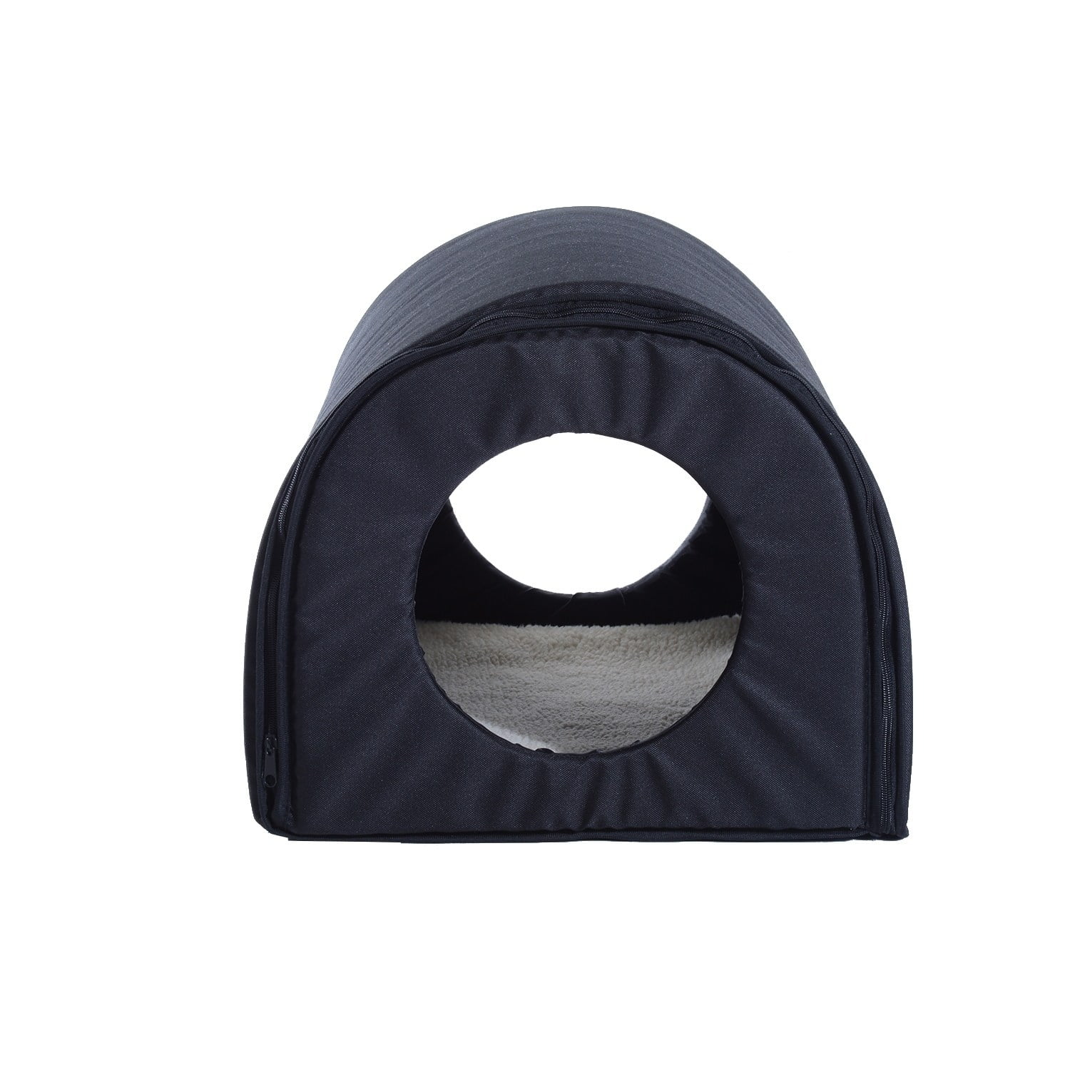 Pawhut Heated Cat House, Black, 21", Outdoor