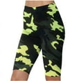 thumbnail image 4 of Sakmal Green Women Shorts Yoga Running Gym Cycling Camo 9 Inch Inseam High Waisted Athletic Shorts, 4 of 4