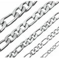 thumbnail image 6 of 3/4/5mm Mens Stainless Steel Necklace Curb Figaro Chain Link Silver 18-26'' Gift, 6 of 8