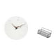 thumbnail image 5 of Reloj de pared decorativo, cesta de almacenamiento, organizador de cocina colgante de alambre, diseño único de hierro y tablero de fibra de densidad m, 5 of 8
