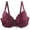 Wine, variant on Bigersell Push-up Bras for Women Plus Size Lace Bra Ladies Padded Bra No Underwire Comfortable T-Shirt Bra Hook and Eye Closure Women's Wireless Sports Bras Wire-Free Brassiere White XL