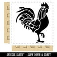 thumbnail image 2 of Rooster Strutting Farm Animal Chicken Square Rubber Stamp Stamping Scrapbooking Crafting - Large 2.75in, 2 of 7