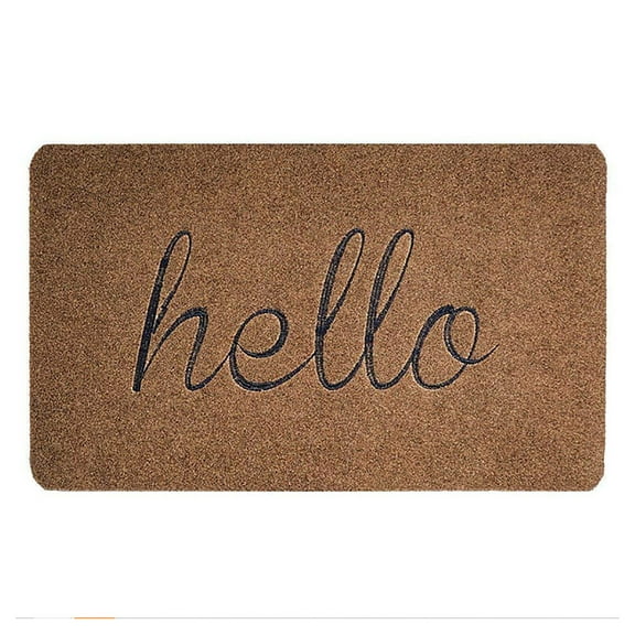 Tuvgenk Door Mats Non Slip Outdoor Welcome Mats Rectangular Floor Rug Coffee 30×18 inch
