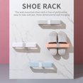 thumbnail image 2 of Slippers Drain Rack Wall Mounted Bathroom Shoes Shelf Plastic Drain Rack Toilet Hanging Towel Storage Holder, Pink, 2 of 7