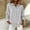 Gray, variant on Button Down Womens All-Season Tops Casual Striped Shirts Collared Blouse Long Sleeve Blouson Relaxed Fit Office Wear Brown