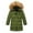 Green, variant on Huowey Baby Kids Girls Winter Plush Hooded Parka Down Coat Puffer Jacket Padded Overcoat Stylish Dailywear, 2-3 Years