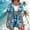 Green(New), variant on PNTUTB Women's Fashion Print Beach Resort Short Sleeve Cardigan with Elastic Waist Drawstring Shorts Casual Loose Set