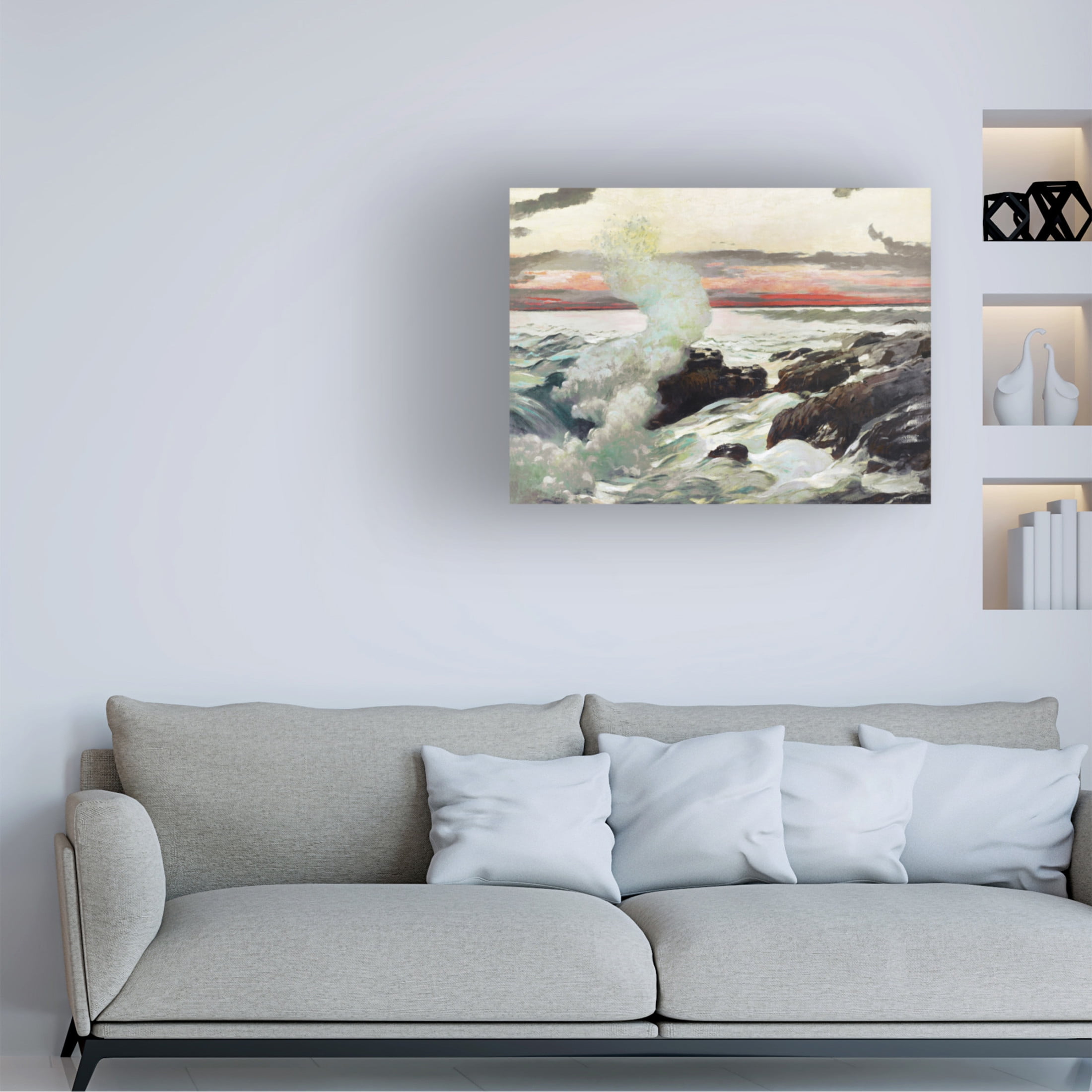 Trademark Fine Art Winslow Homer Homer's Crashing Waves II Canvas Wall Art