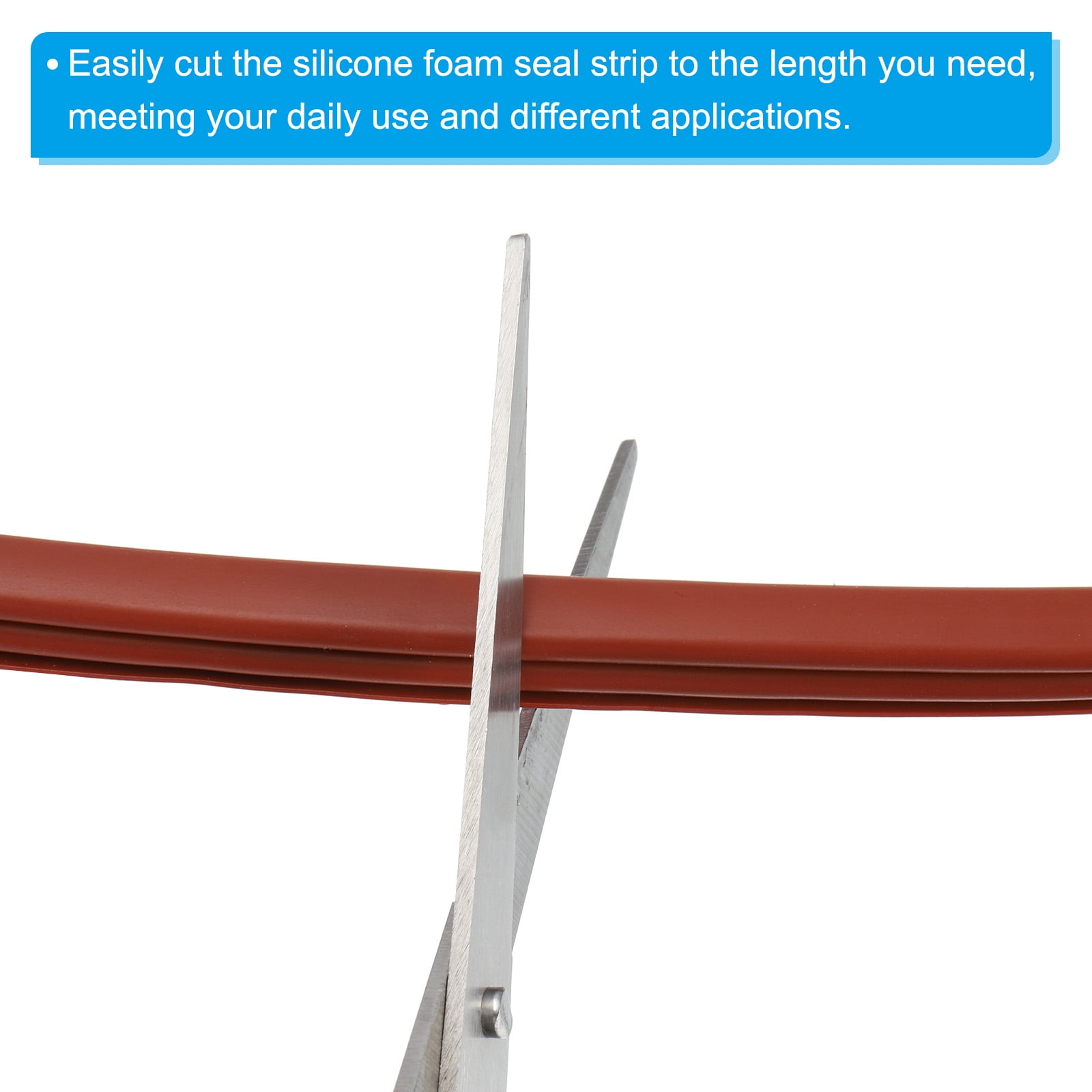 Uxcell All 40Ft Weather Stripping Door Seal,2Roll 1/2"T PET D-Shape Sealing Tape,Brown