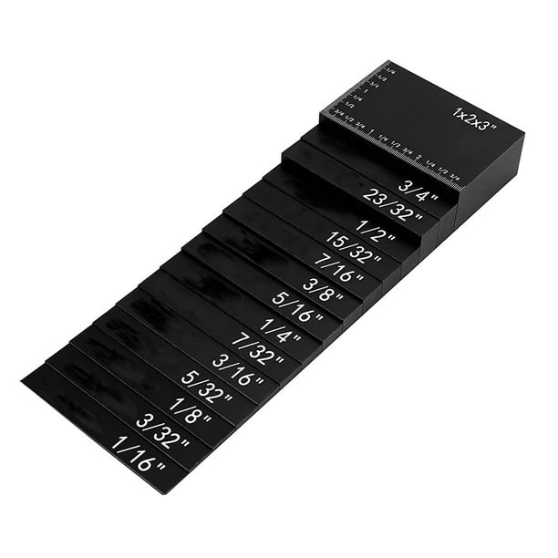 15pcs Saw Setup Blocks Gauge Set for Woodworking Table Saw Height Gauge