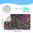 thumbnail image 2 of Colorful Love on Black Ironing Mat Blanket for Table Top Travel Portable Ironing Board Pad 47.2x27.6 Inch, 2 of 6