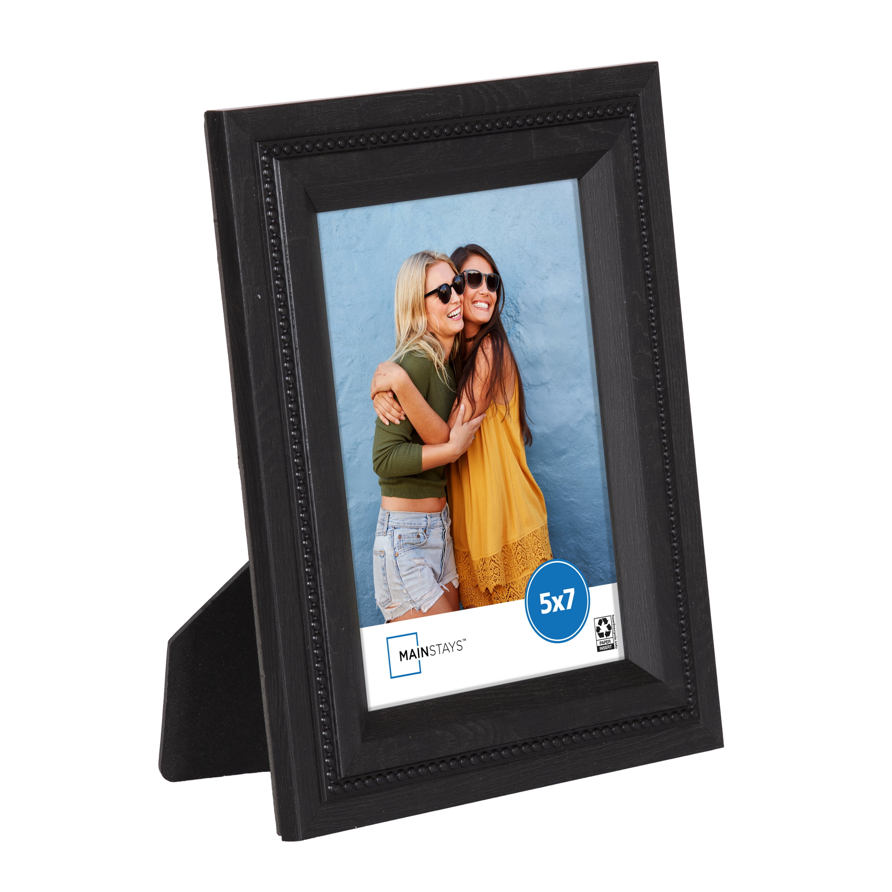 Mainstays – 5x7 Picture Frame – Black Beaded Tabletop Photo Frame