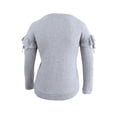 thumbnail image 2 of Almost Famous Juniors' Ruffled Sweater (L, Light Heat), 2 of 2