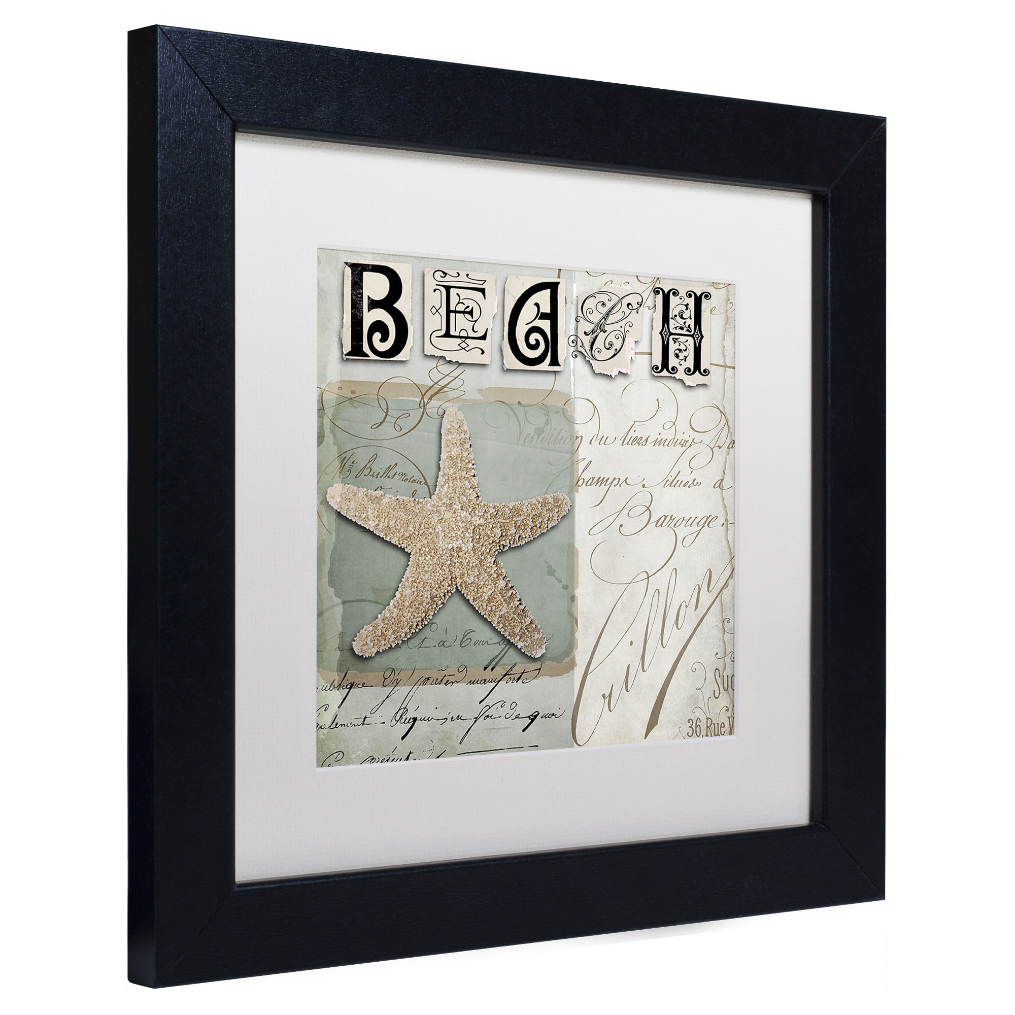 Trademark Fine Art "Beach Book II" Canvas Art by Color Bakery, White Matte, Black Frame