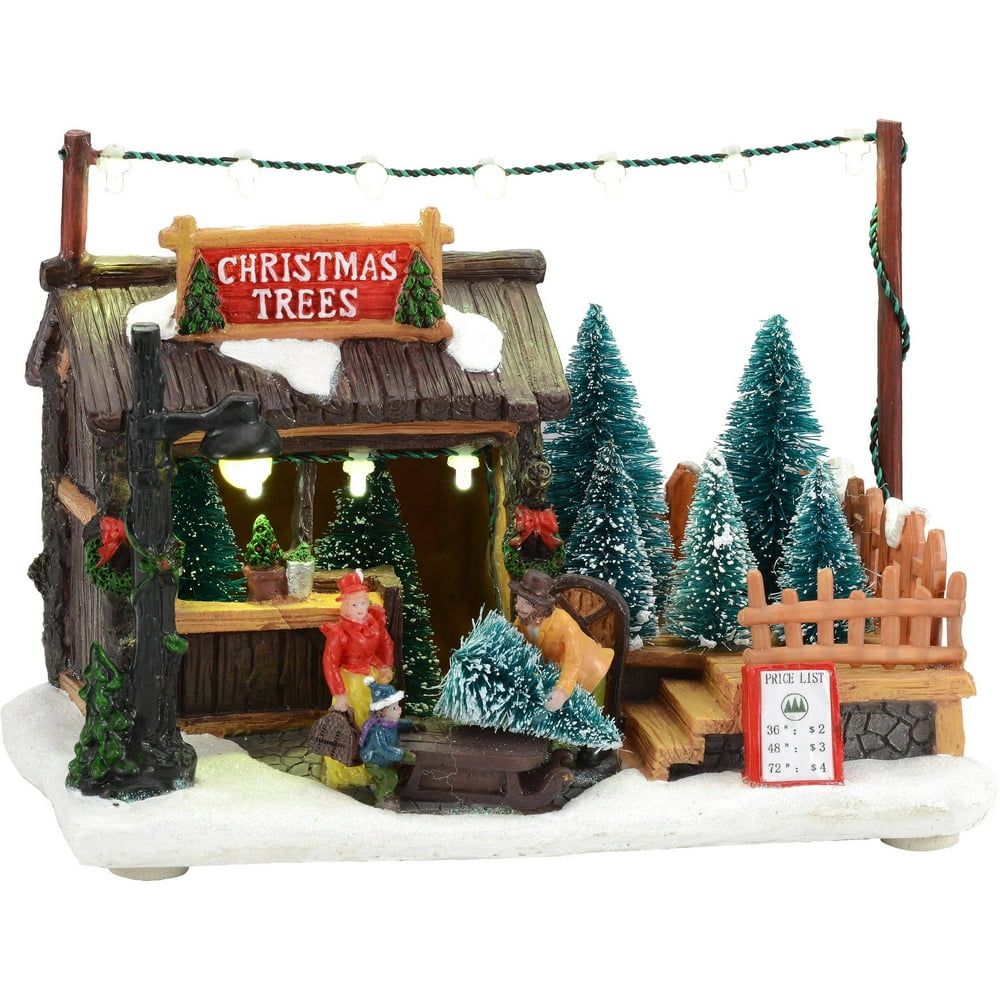Holiday Time 5.5&quot; LED Lighted Trees for Sale Christmas Village