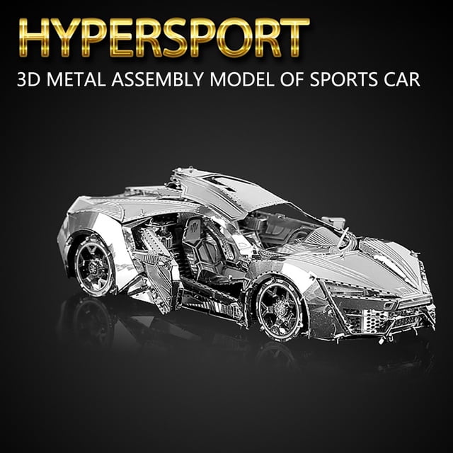 3D Metal Assembled Models DIY Puzzles Sports Car Models Desktop Decoration