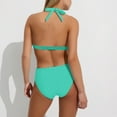 thumbnail image 4 of Efsteb Swimsuits for Women 2025 Two Piece Women High Waisted Bikini Set Two Piece Swimsuits Push Up Bikini Tops Shorts 2 Piece Bathing Suits (Mint Green,XXL), 4 of 7