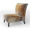 thumbnail image 3 of Designart "Gleaming Gold V" Gold Abstract Collages Upholstered Accent Chair - Modern Arm Chair For Living Room, 3 of 7
