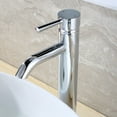 thumbnail image 3 of Luxier BSH03-T Single Handle 1-Hole Vessel Bathroom Faucet with Drain Brushed Nickel, 3 of 5