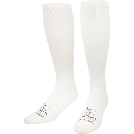 

Flat Knit Sanitary Liner Baseball Socks (Small White)