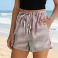 thumbnail image 2 of Sentmoon Bermuda Shorts for Women High Waist Women Athletic Shorts Stretchy Solid Color Regular Fit Shorts Women with Pockets Casual for Hot Weather and Humidity Beach Must Haves S-3XL, 2 of 7