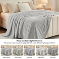 thumbnail image 5 of Superior Alaska Diamond Fleece Blanket 66" x 90", Lightweight Soft Bed Blankets, Twin Size, Platinum, 5 of 9