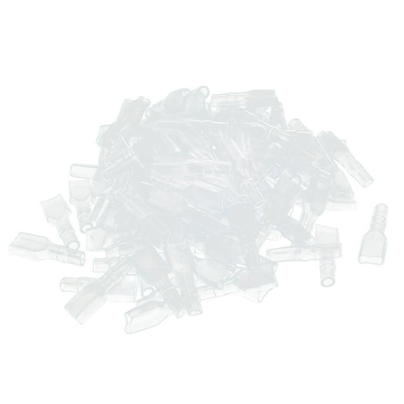 6.3mm Female Spade Wire Terminal Connector Insulated Cap Sleeve Cover 120Pcs