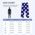 thumbnail image 4 of Gukieu Navy And White Polka Dot Print Men's Home Trousers, Elastic Drawstring Home Pajamas Clothing Suitable for Adult Men-Small, 4 of 6