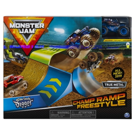 Monster Jam Official Champ Ramp Freestyle Playset Featuring Exclusive Son-uva Digger Monster Truck