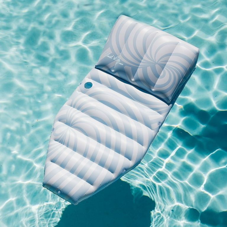 FUNBOY フロート ロング 浮き輪 ブルー Float Life by Funboy Blue Twist Sun Lounger Pool Float, 65