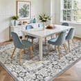 thumbnail image 2 of Reepow 8x10 Washable Vintage Boho Soft Non-Slip Low Pile Area Rug for Living Room Office Dining Room,Floral Grey, 2 of 9