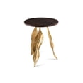 thumbnail image 3 of Steve Silver Verna Gold Leaf-shaped Metal Base Accent Table, 3 of 4