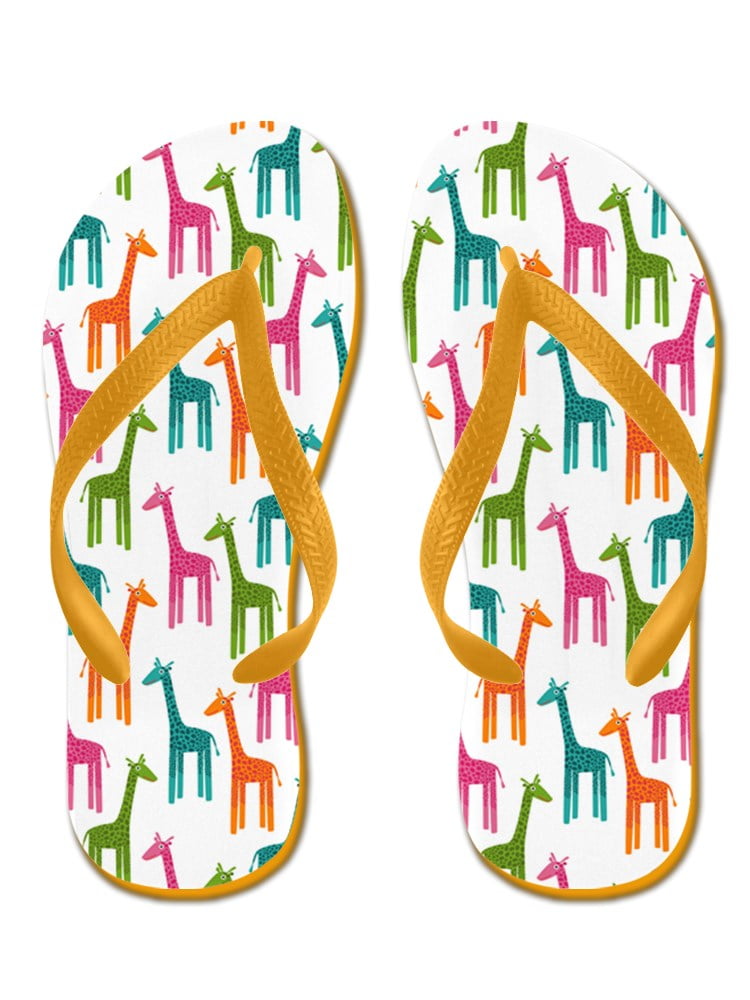 multicolor flip flops