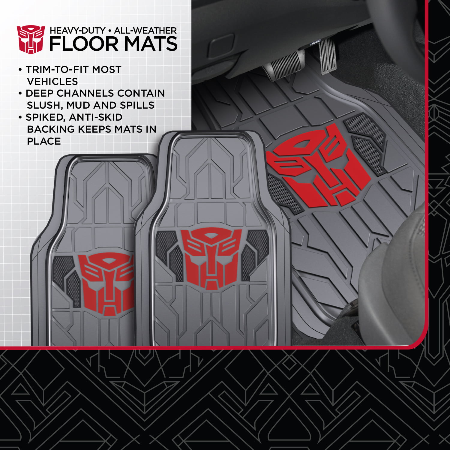 Pilot Automotive Transformers TRF-0602 Autobots Universal Floor Mats 