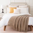 thumbnail image 3 of Knit Diamond Pattern Decorative Throw Blanket for Couch Chair Sofa Home Decor (Beige, 60"x80"), 3 of 7