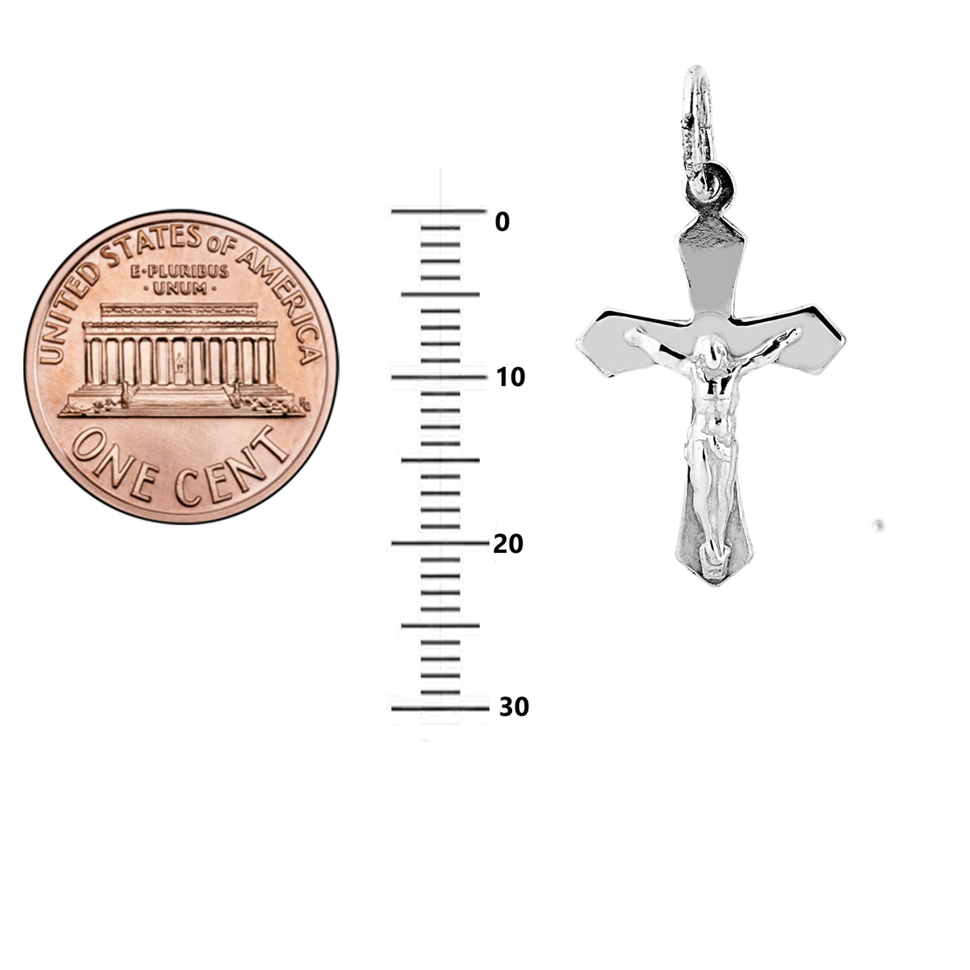 Ritastephens 925 Sterling Silver Crucifix Cross Pendant Necklace